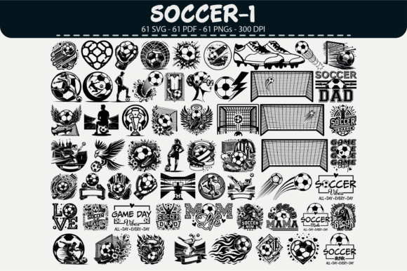 Download Soccer Clipart Bundle – 61 Designs - Premium Resources