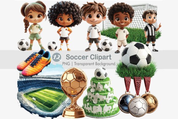 Download Soccer Clipart PNG Bundle - Premium Resources